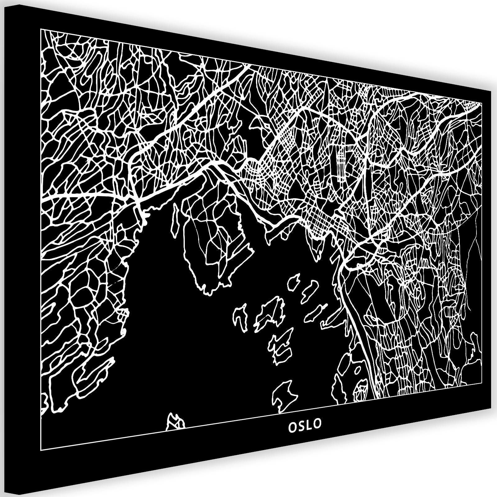 Obraz na płótnie, Oslo - plan miasta 60x40