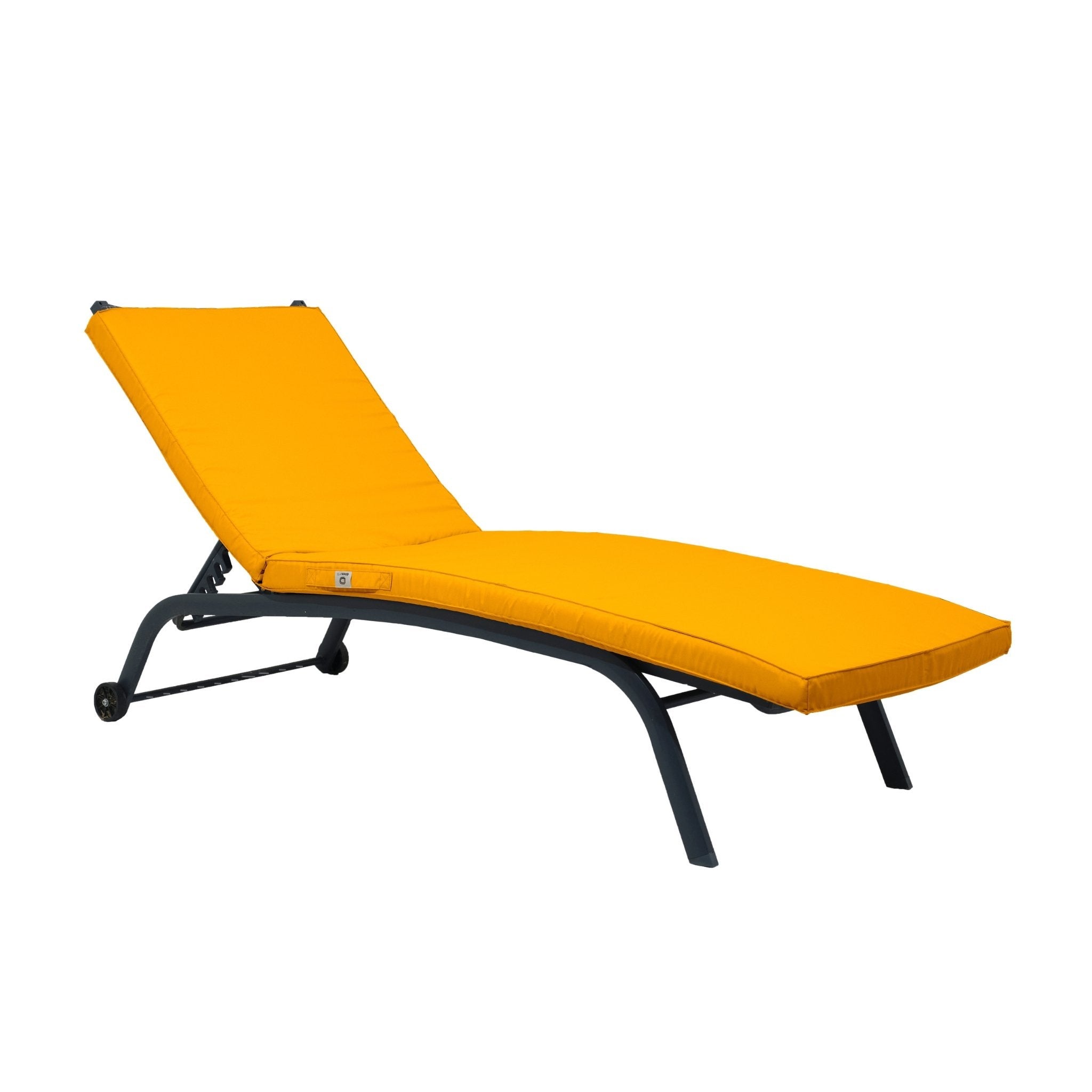 Coussin pour transat déhoussable 185x55x4cm jaune - 6