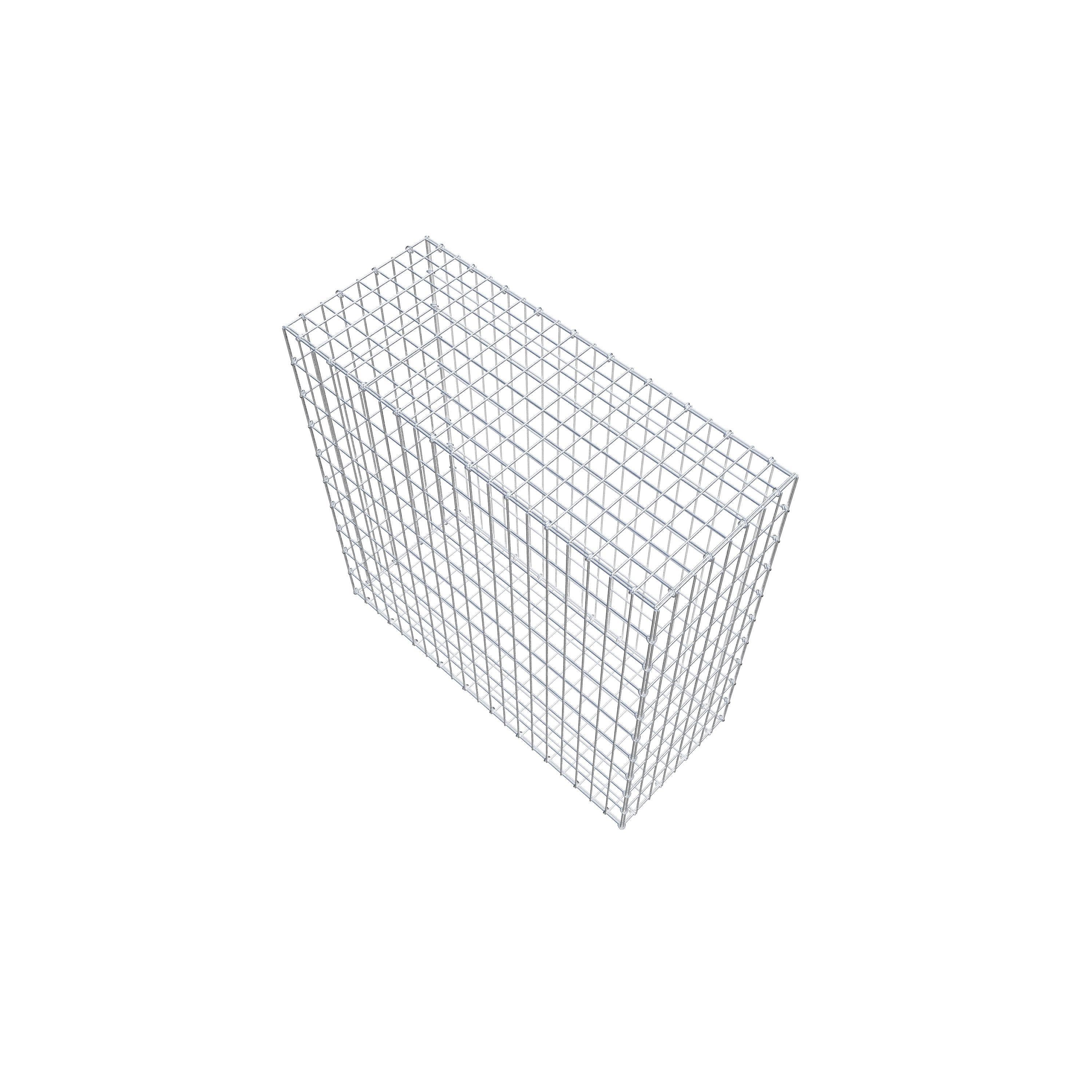 Gavión de acero galvanizado 100x100x40cm (LxAxP), malla 5 x 10cm, Anillo en C, jaula metálica para muro o jardín - 7