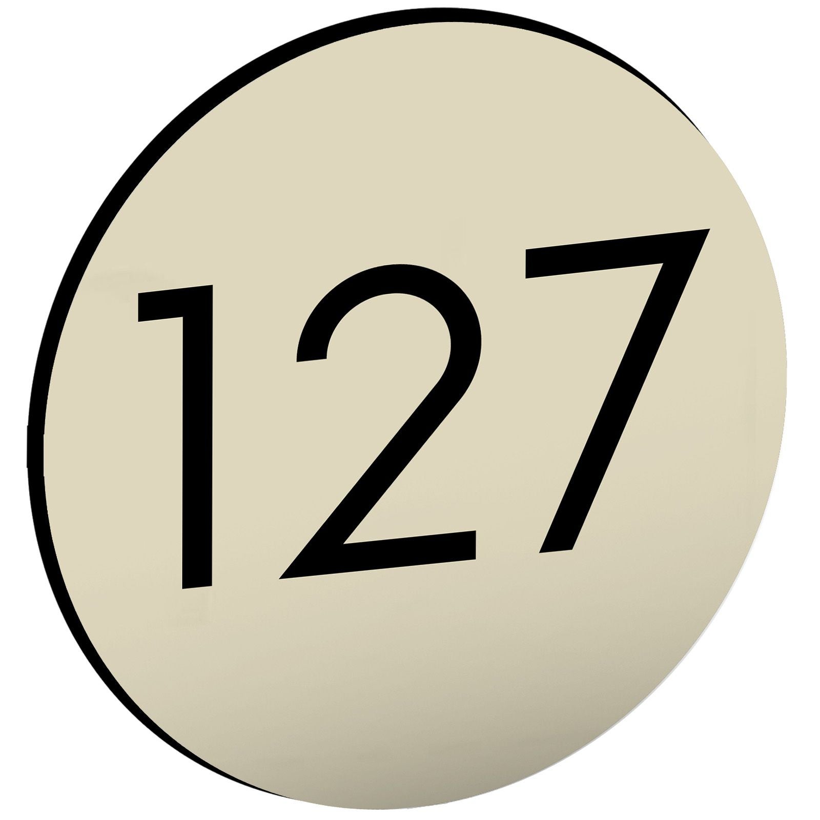 DECOHO - Numéro Boîte Aux Lettres Personnalisable Rond 60 Mm PMMA Beige