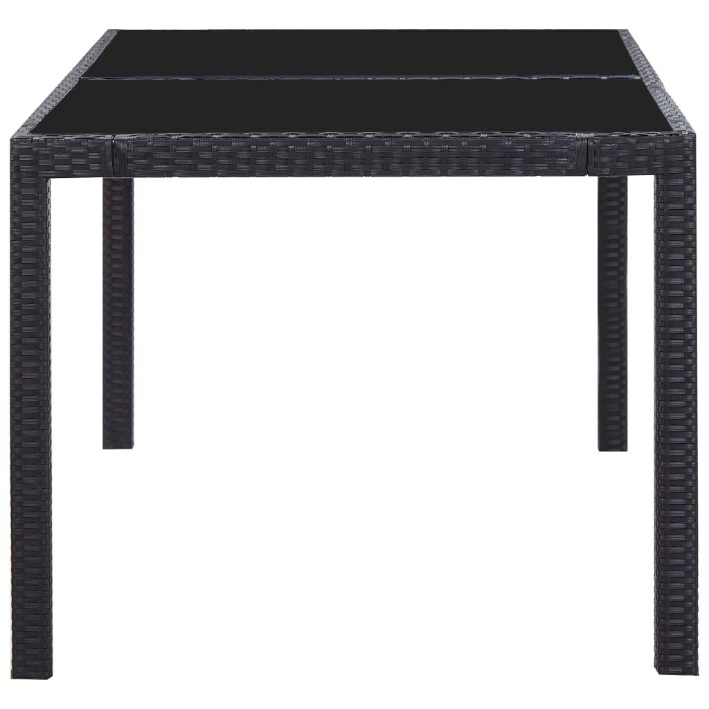 Ensemble à manger d'extérieur 7 pcs Résine tressée Noir vidaXL - 5