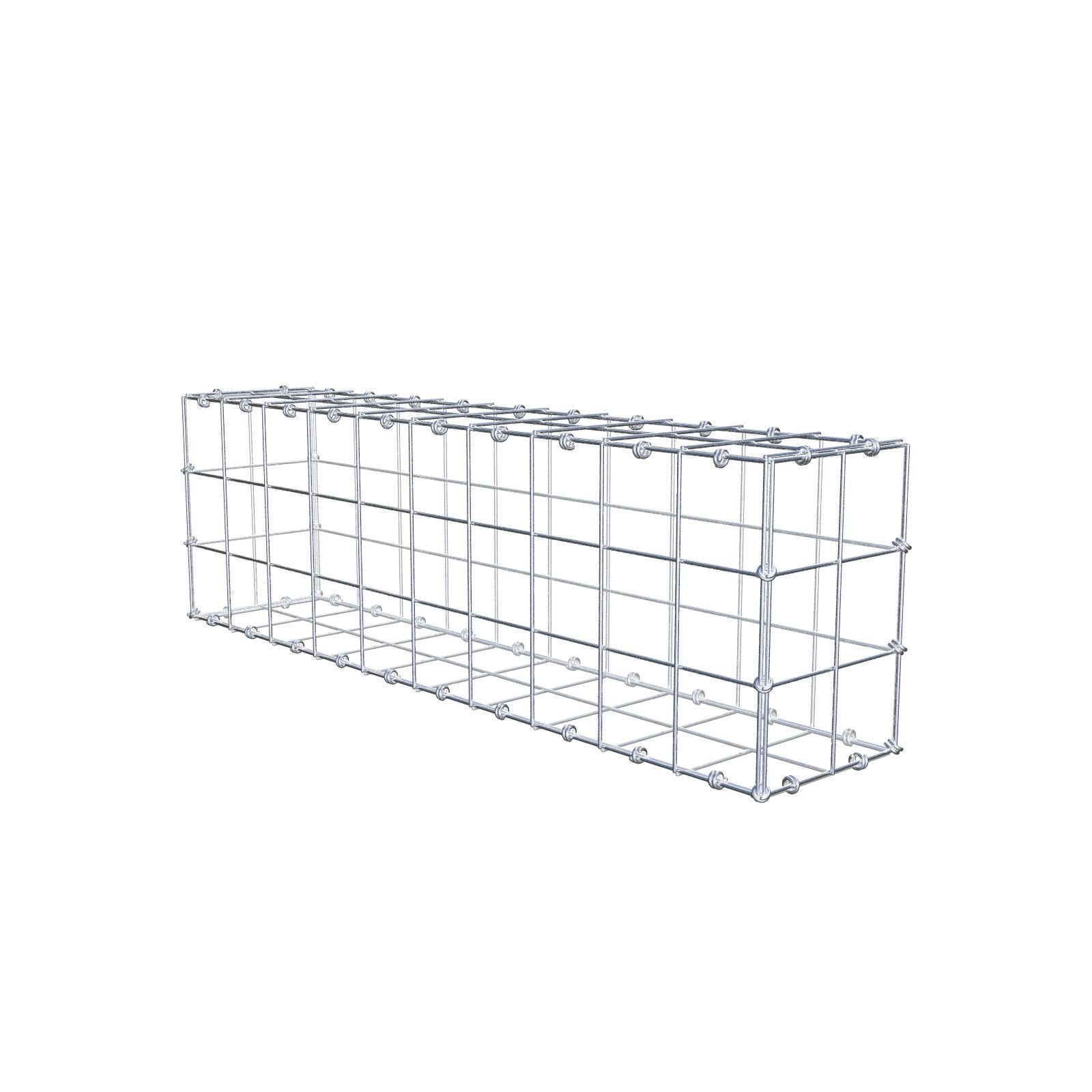 Gabion 100 cm x 30 cm x 20 cm (dł. x wys. x gł.), rozmiar oczek 10 x 10 cm, pierścień spiralny