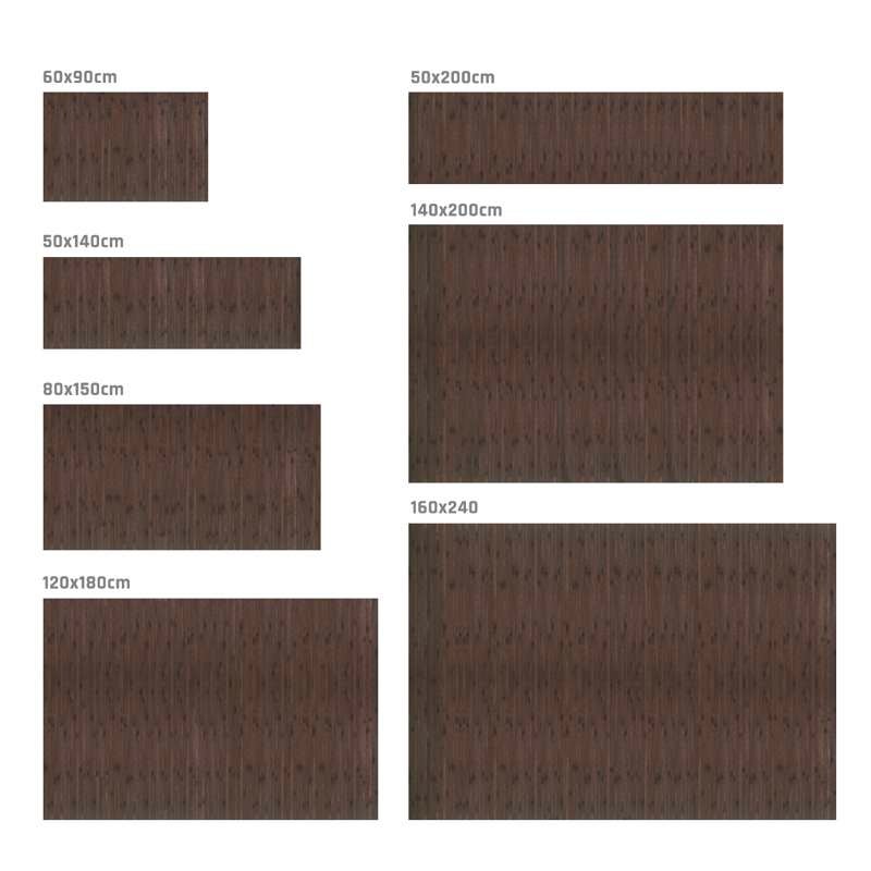 Tappeto In Bambù Naturale, Antiscivolo Marronescuro 60x 90 cm - 5