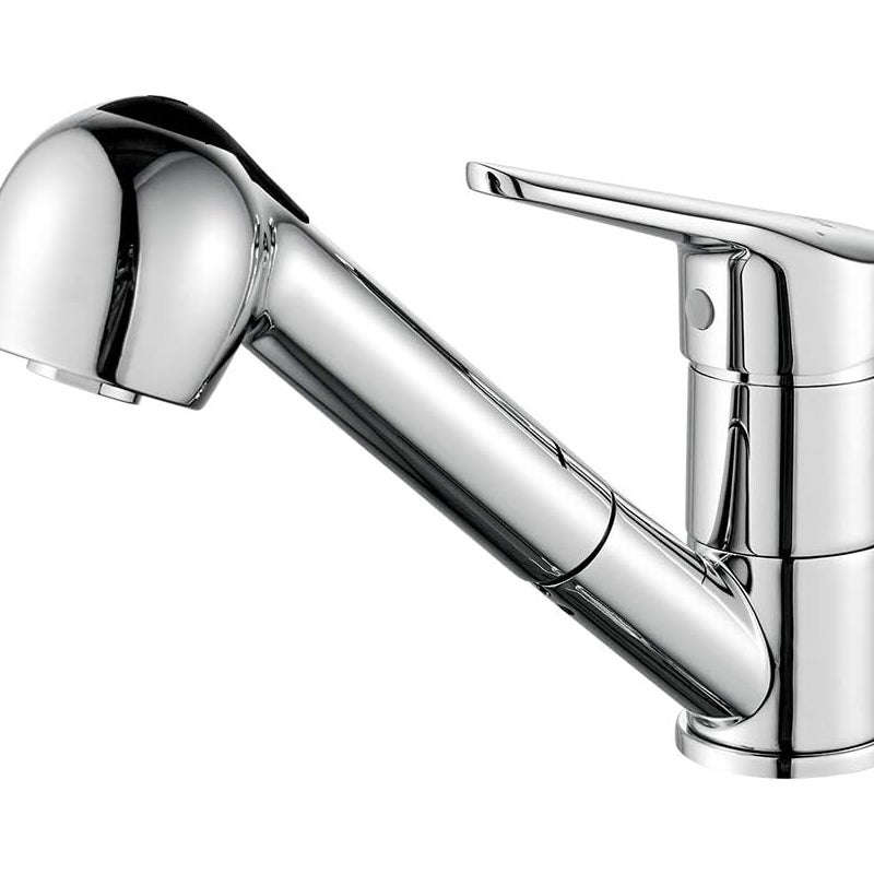 Bateria kuchenna w całości wykonana z miedzi, bateria z wyciąganą wylewką, bateria z wyciąganą głowicą natryskową, uchwyt obrotowy jedną ręką