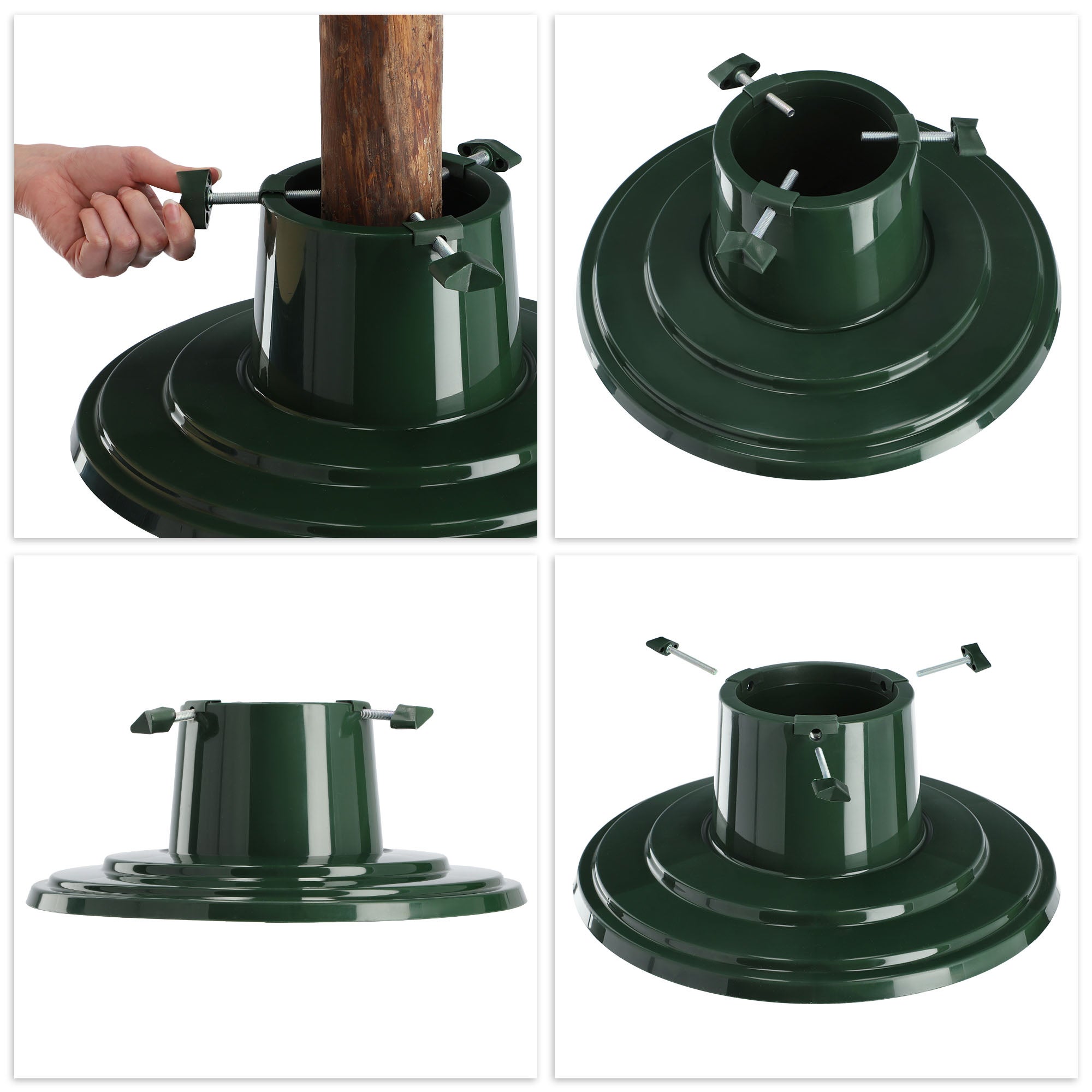STOJAK POD CHOINKĘ CHOINKOWY PODSTAWKA DRZEWKO POJEMNIK NA WODĘ 1L ZIELONY - 3