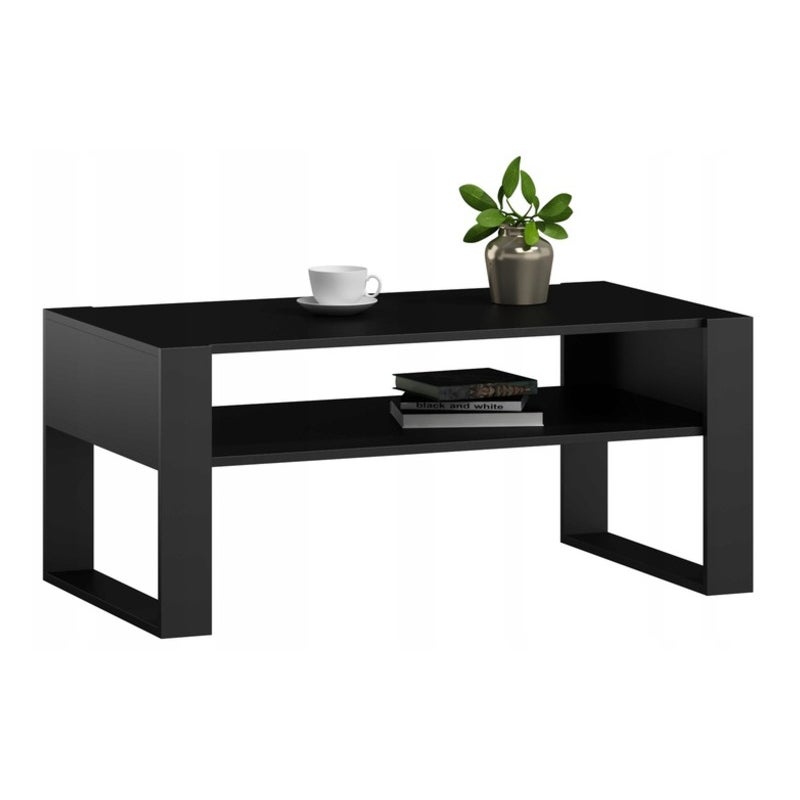 Ława stolik kawowy KAJA 120cm czarny-czarny loft retro PER