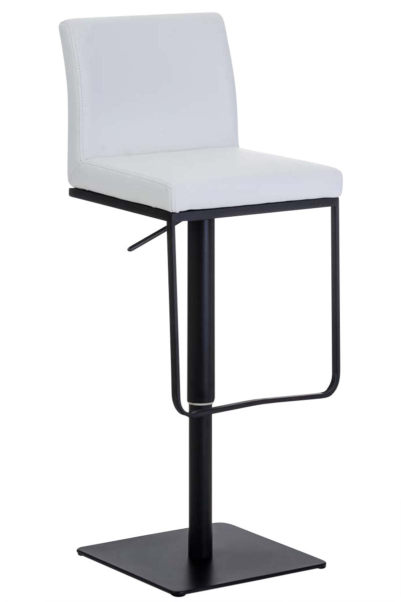 Housse De Tabouret De Bar En Similicuir - Imperméable, Avec Bande élastique - Noir - Taille Unique Ajustable (siège ~35-43cm)