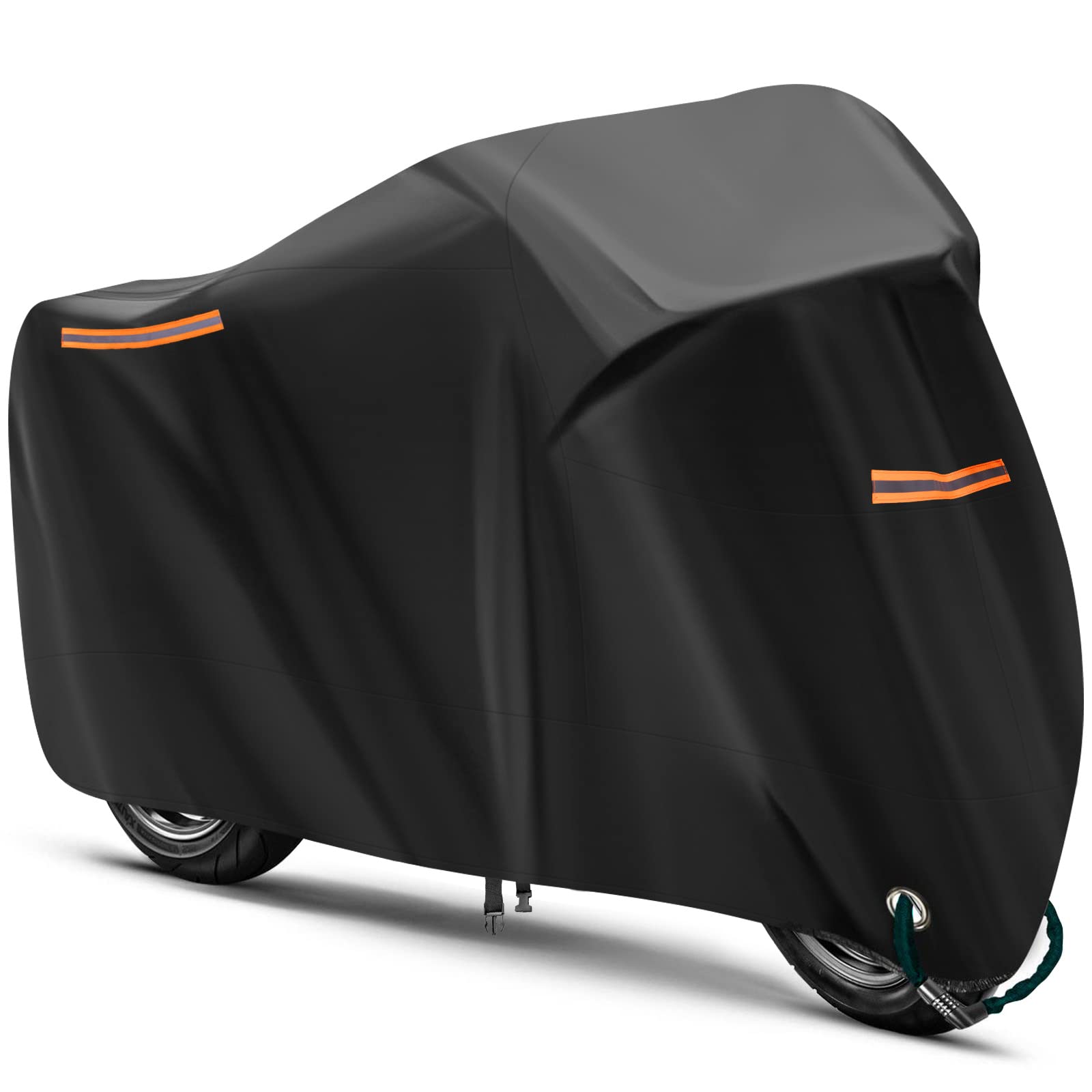 Pokrowiec ochronny motocykl wodoodporny pokrowiec motocykl tkaniny Oxford otworami zamek elementami odblaskowymi pyłoszczelny odporny promieniowanie