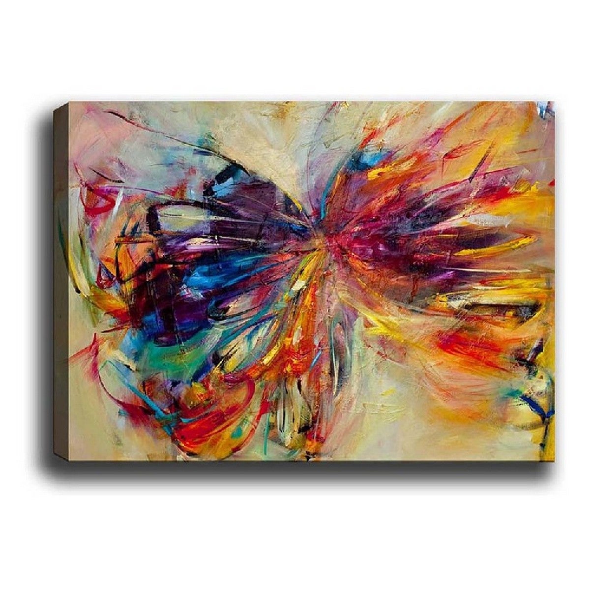 Cuscino Quadrato In Poliestere E Cotone 43x43 Cm Con Disegno Di Maschere Multicolore Forme