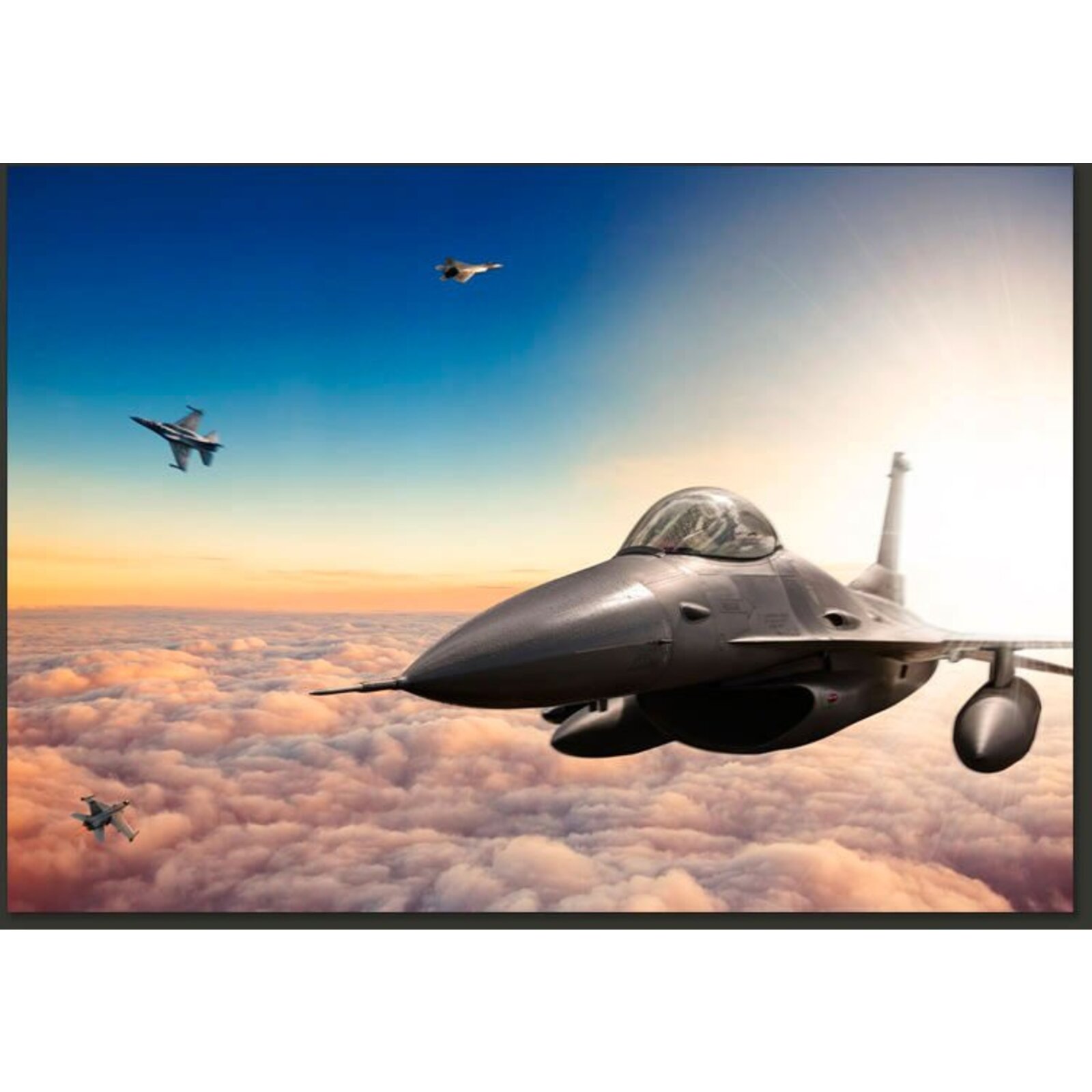 Papier peint avions de chasse f16 - 400 x 280 cm - 2