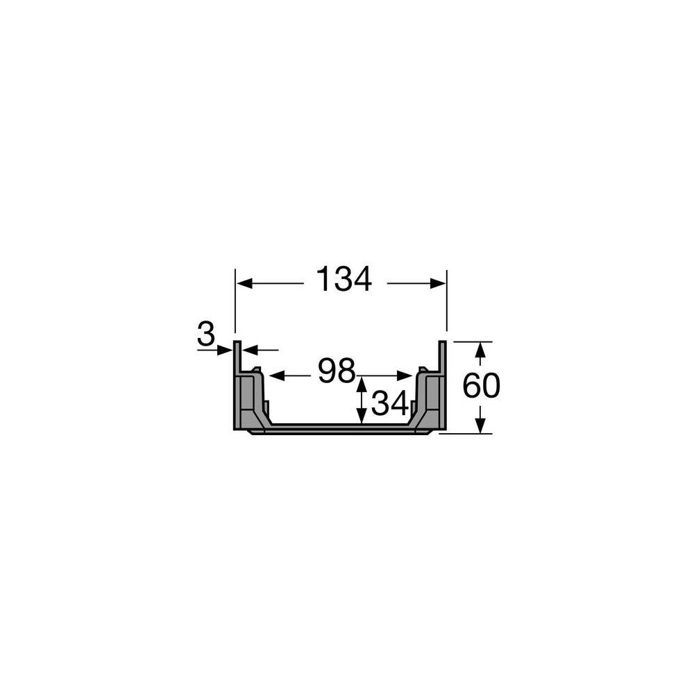NICOLL Caniveau bas 0,5m PVC A15 ou B125 largeur 130 - 7