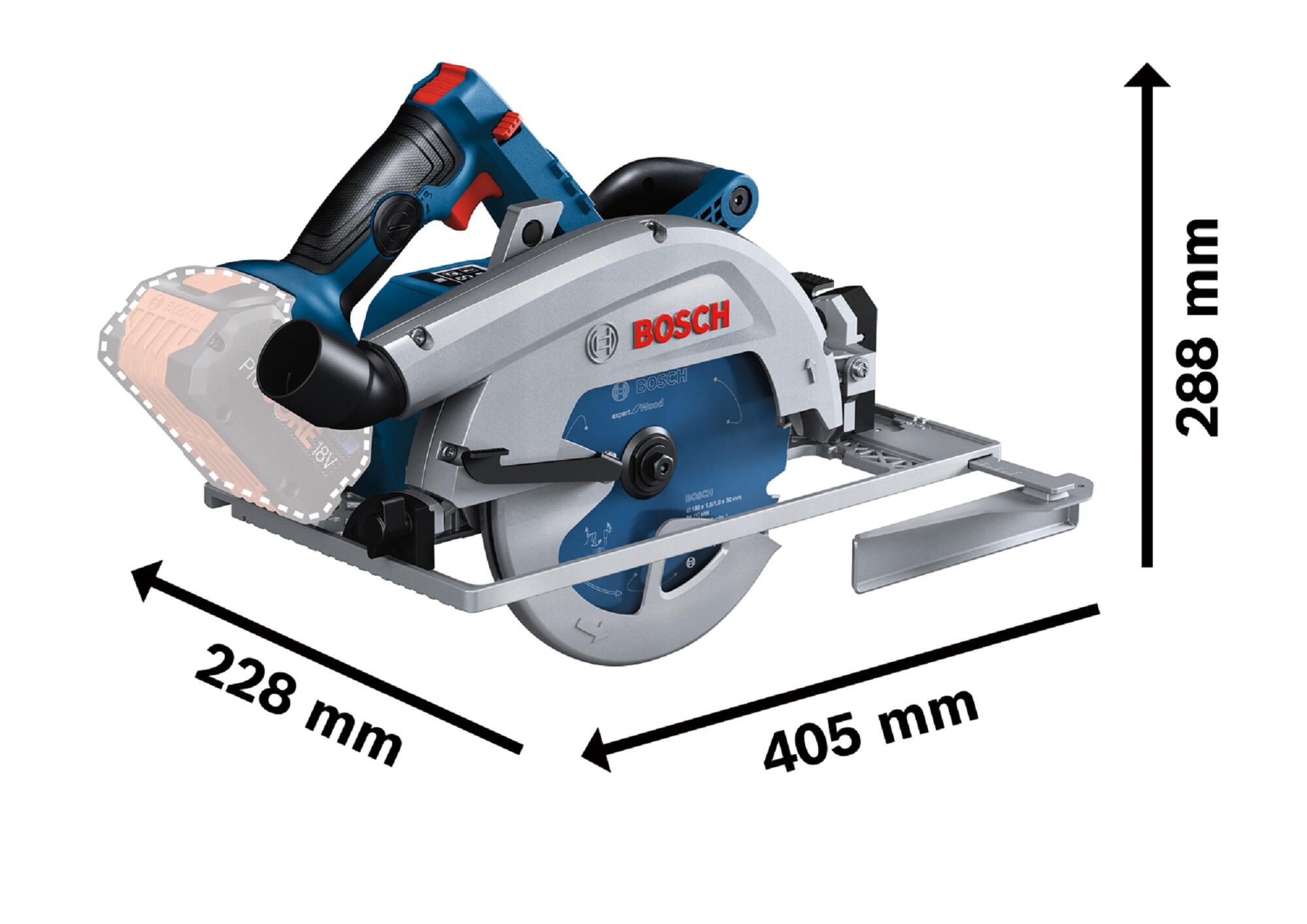 Pilarka tarczowa 18 V BOSCH PROFESSIONAL GKS 18V-68 GC, 190 mm, bez akumulatora - 3