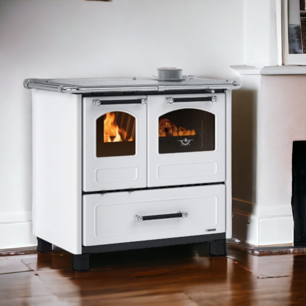 La Nordica Family 4,5 Interno Caminetto freestanding A legna Bianco - 2
