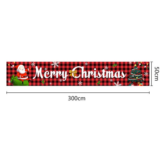 Striscioni di Natale con Babbo Natale, regali e albero di pino. Vacanze Striscioni di Natale con Babbo Natale, regali e albero di pino. Vacanze