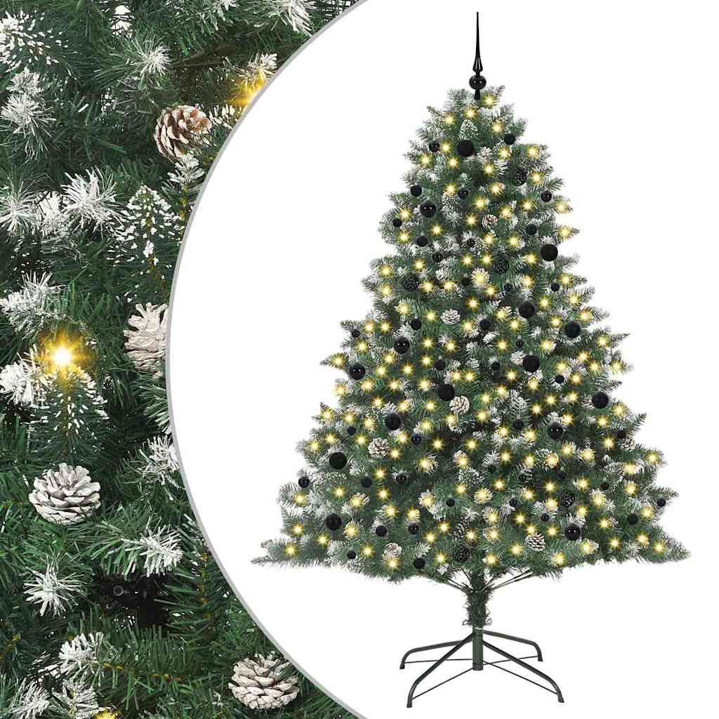Sztuczna choinka Zielony 160 x 160 x 240 cm PVC, plastik i stal