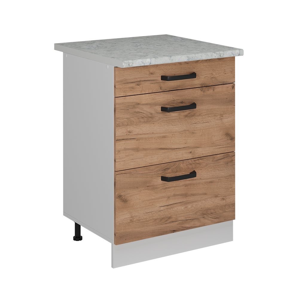 Vicco Szafka dolna do kuchni R-Line, Złoty dąb energetyczny, 60 cm BP Marmur