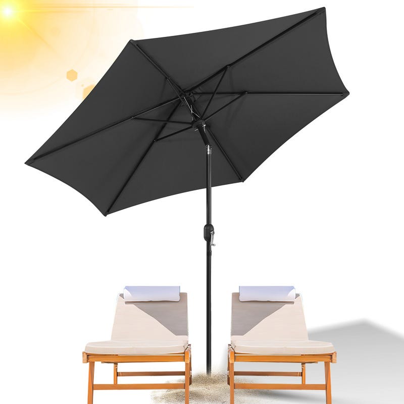 VidaXL Ombrellone con LED Azzurro 200x211 cm in Alluminio | Leroy Merlin VidaXL Ombrellone con LED Azzurro 200x211 cm in Alluminio | Leroy Merlin