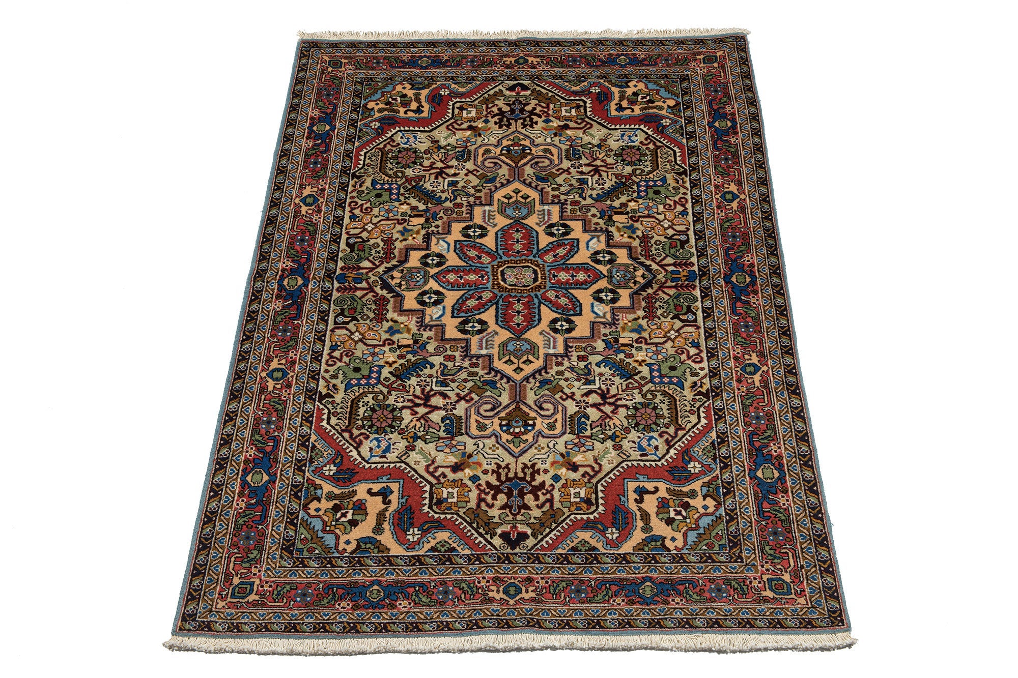 Oryginalny ręcznie robiony orientalny dywan, wymiary: 195x137 cm z certyfikatem autentyczności