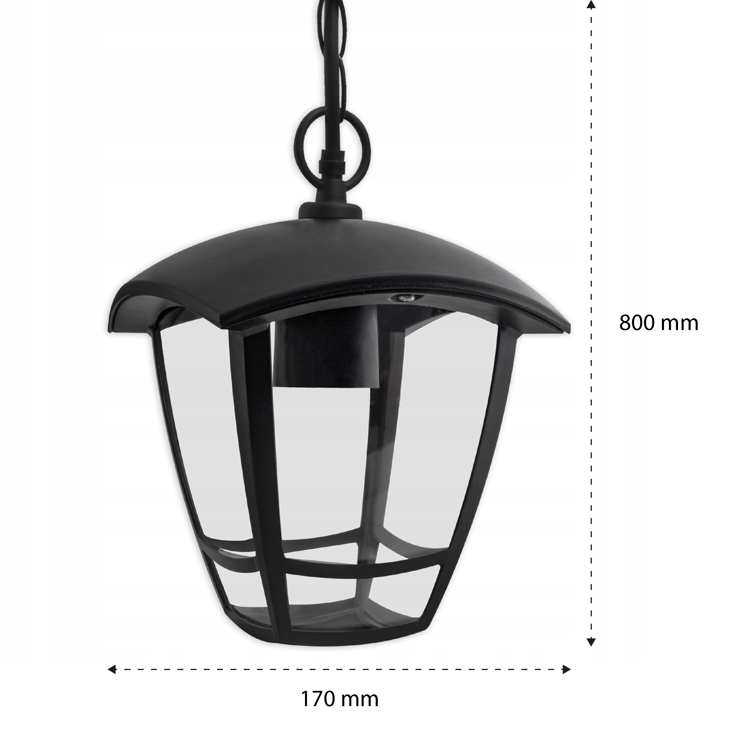 Lampa wisząca E27 LED Niko ogrodowa IP44 zewnętrzna latarnia czarna MasterLED - 2