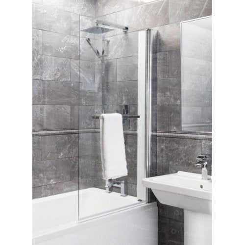 Pare-baignoire pivotant transparent chromé Screen pro Square - Droite**