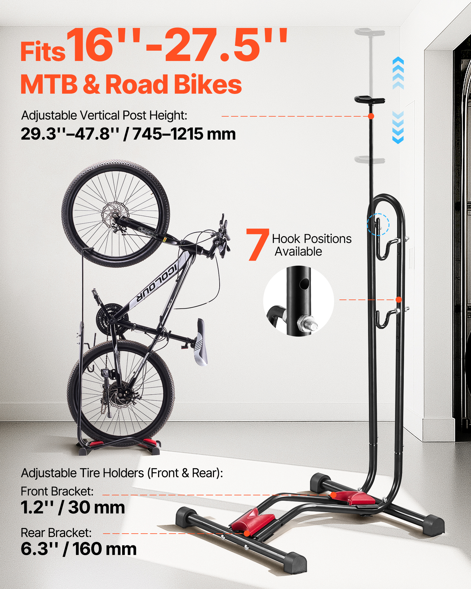 CXWXC - Supporto di riparazione per biciclette, con testa di bloccaggio