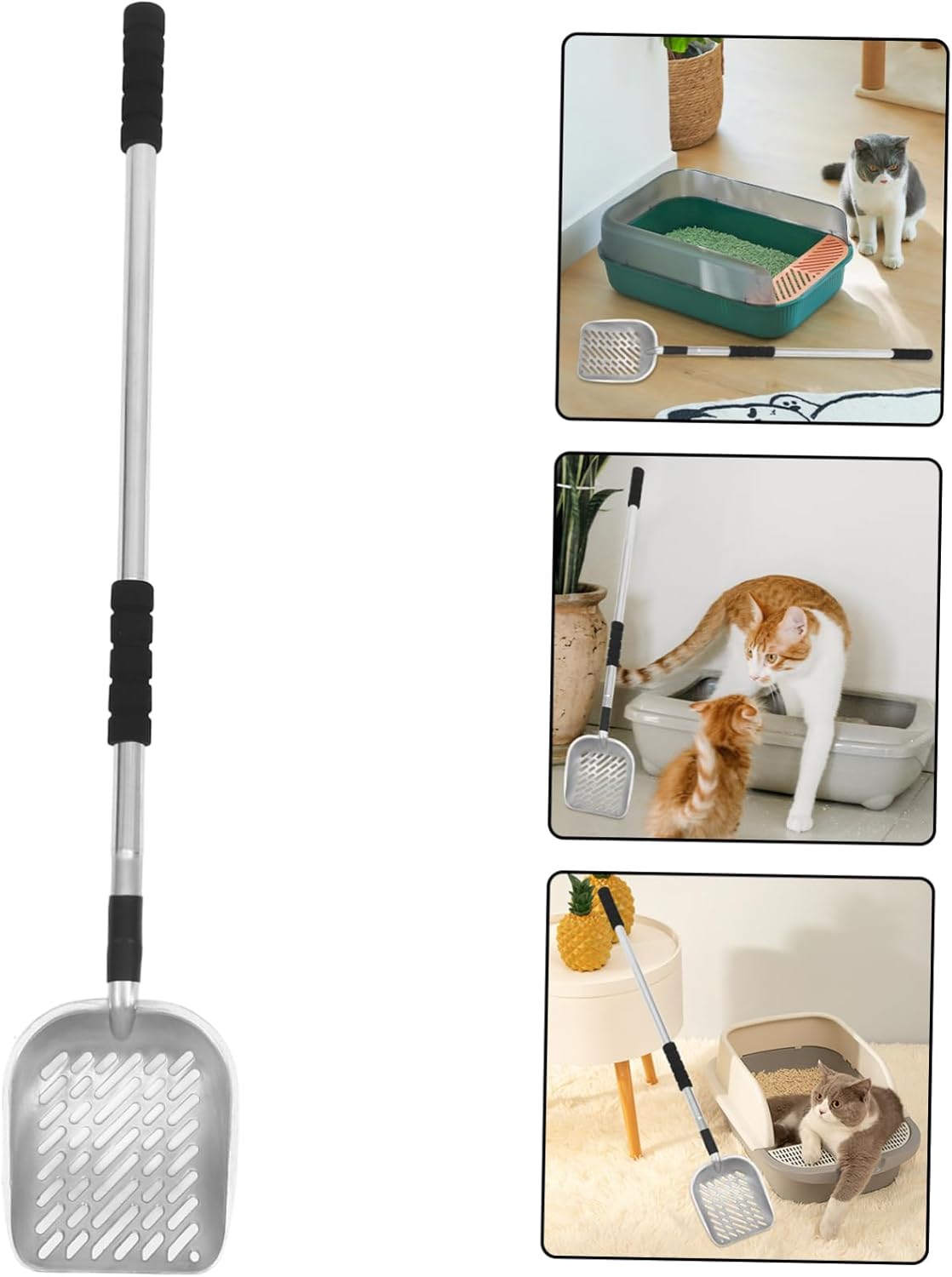 Pelle à Litière Pour Chat à Long Manche Ergonomique Outil De Ramassage Avec Pour Bacs à Litière Nettoyeur Polyvalent - 7
