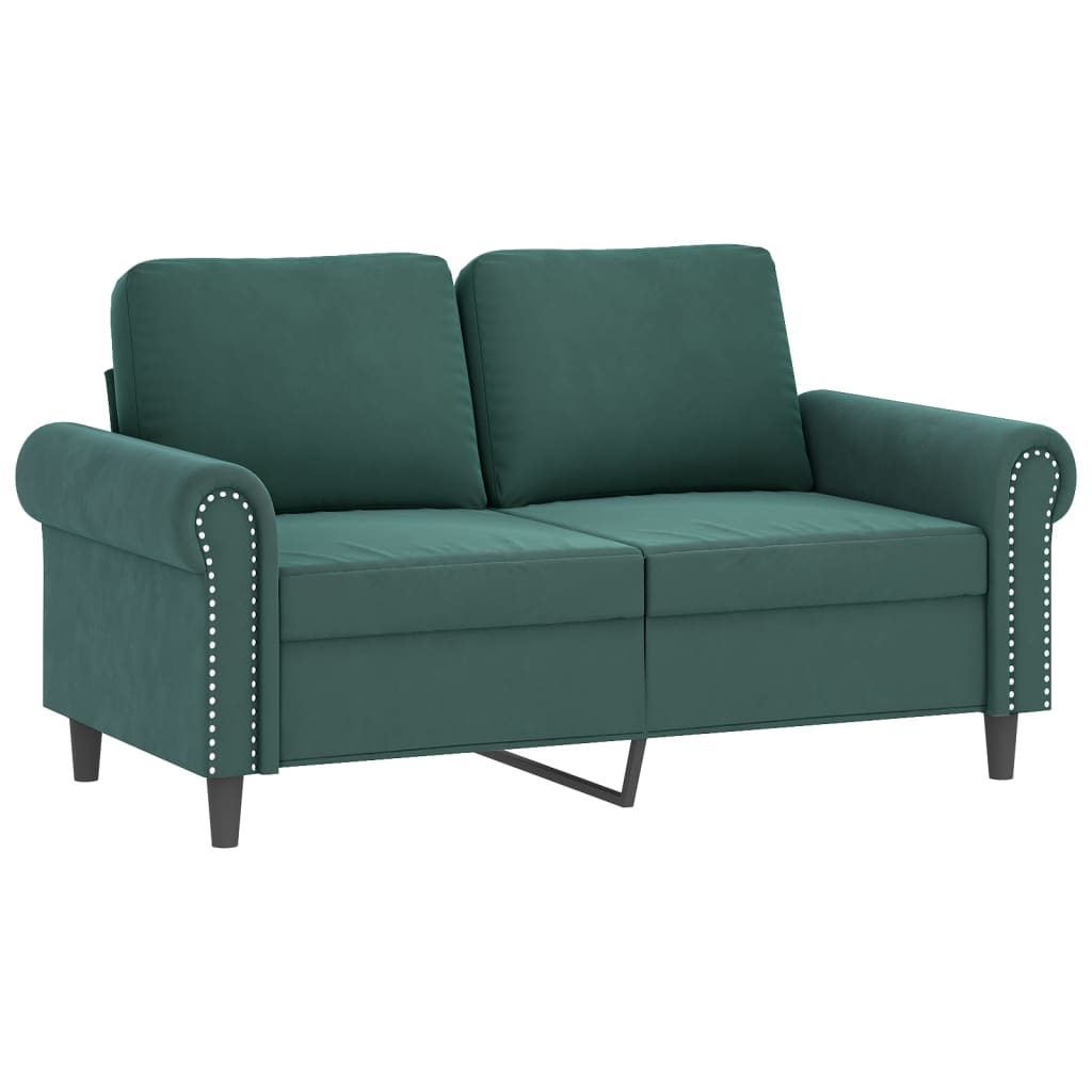 Set di 2 federe 50 x 50 cm in velluto (verde scuro, 50 x 50 cm
