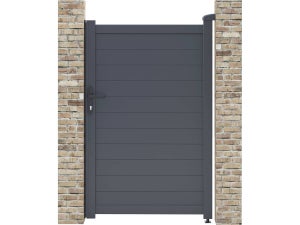 Cancello In Alluminio Maurice - 300x181 Cm Grigio - Doppia Anta Con Serratura - Foto 8