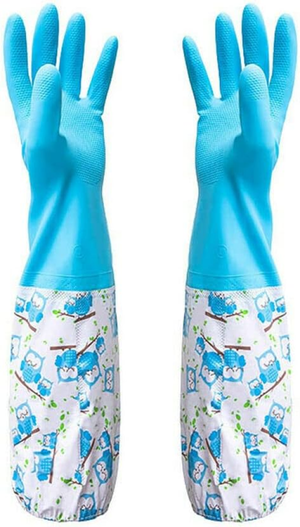 Gants Longs De Ménage 70 Cm – Caoutchouc Imperméable, Protection Bras Entière, Pour Nettoyage Étang, Aquarium, Chimie