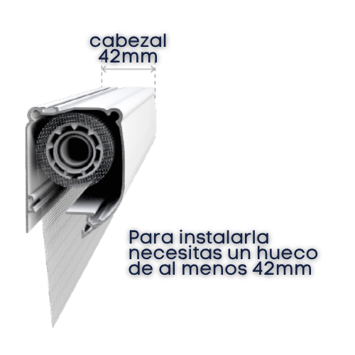 Mosquitera enrollable vertical 160x120 recortable blanco - 5