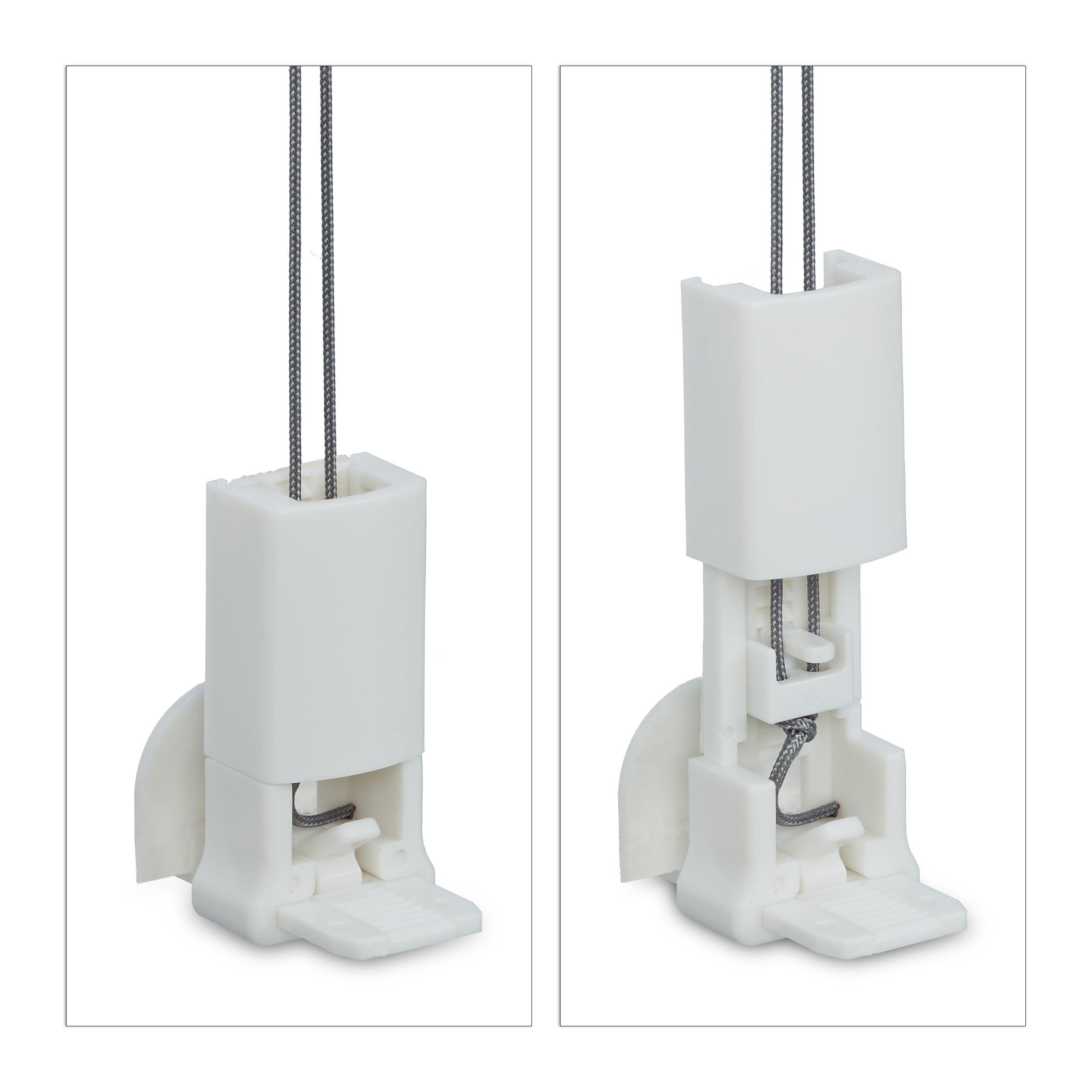 Store vénitien sans perçage, lot de 2, volet fenêtre, laisse passer la lumière, L x H : env. 60x130 cm, gris - 5