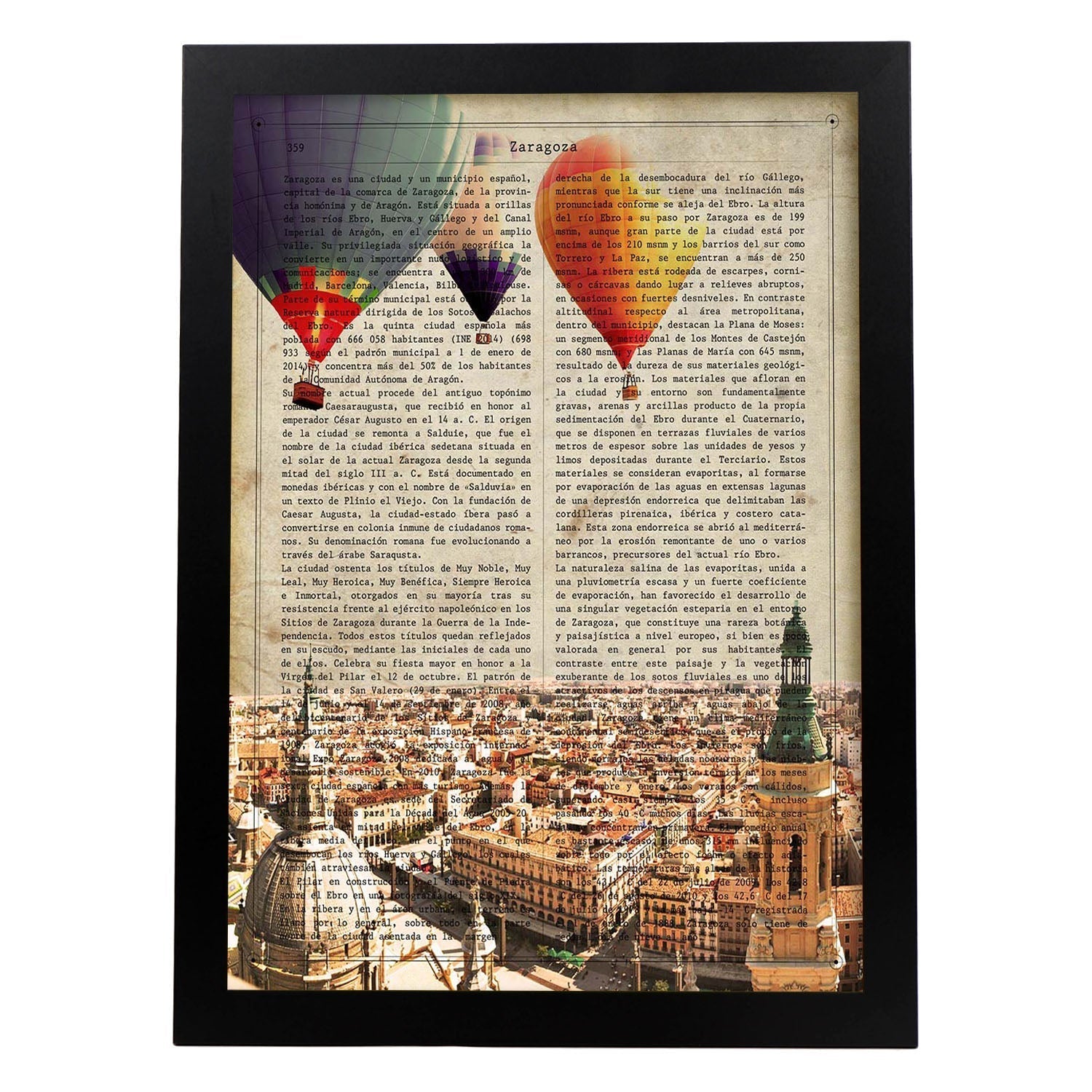 Tirage Citrate Vintage - Vue Générale De Zaragoza (Espagne) Vers 1900 - Original 9x12 Cm