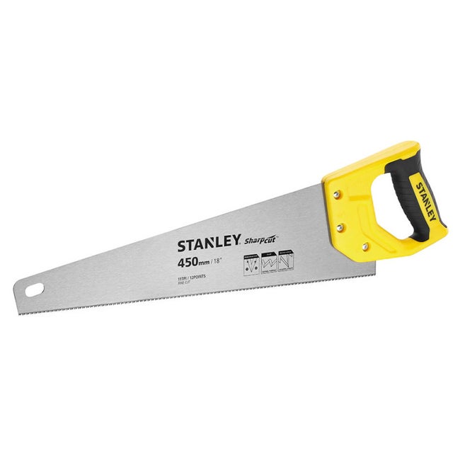 Scie égoïne à bois universelle SHARPCUT™ coupe fine 450mm STANLEY STHT20370 1