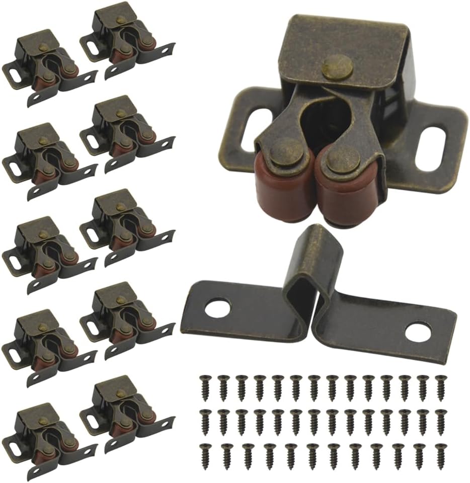 Zestaw 10 podwójnych rygli do drzwi szafek, kuchni, garderoby