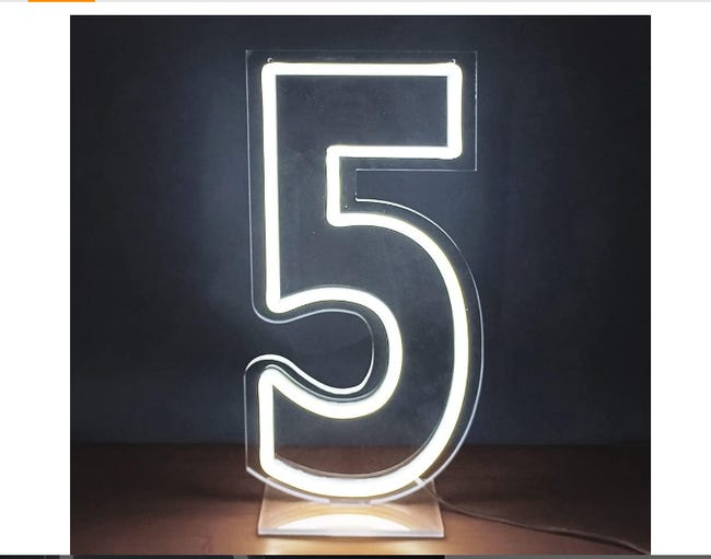 Donened - Lampe chiffre LED, lumineux de 100 cm, décoration de lumières chaudes, veilleuse, pour remises de diplômes, mariages, fêtes d'anniversaire (40 Donened - Lampe chiffre LED, lumineux de 100 cm, décoration de lumières chaudes, veilleuse, pour remises de diplômes, mariages, fêtes d'anniversaire (40