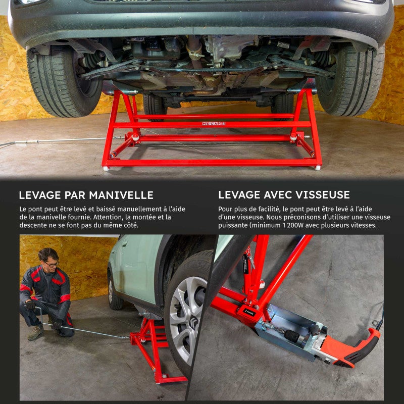 Pont basculant 1.5 tonnes – pont élévateur mobile levage voiture - 4