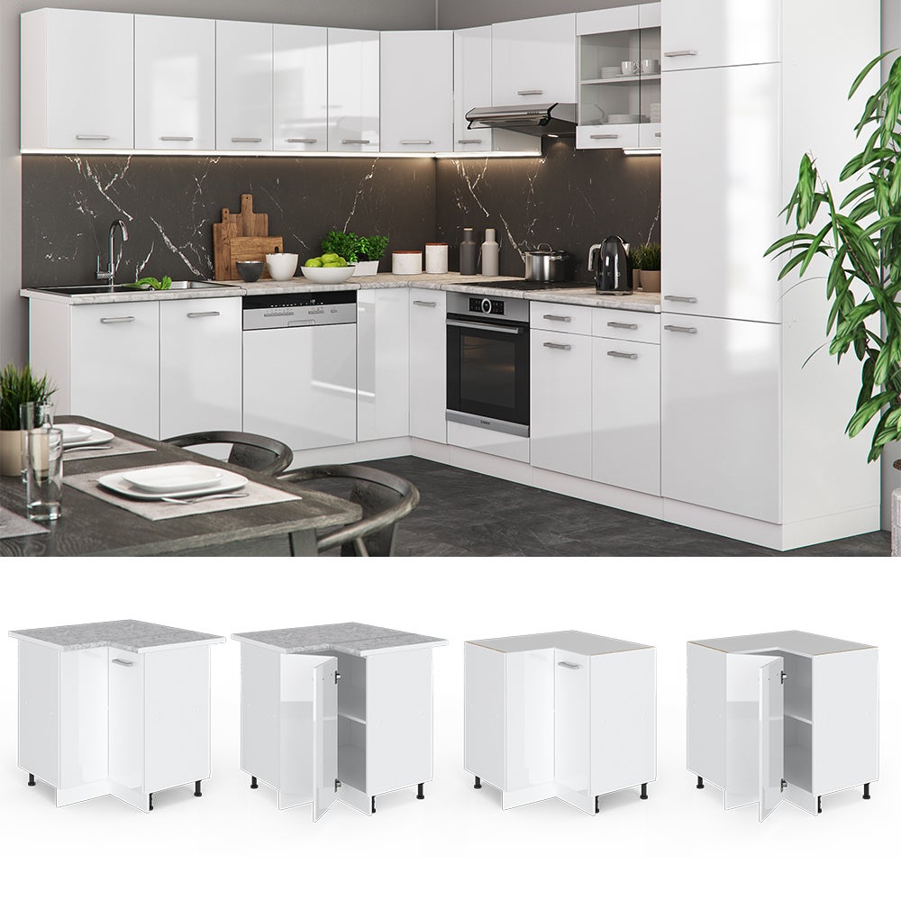 Vicco Meuble dangle R-Line, Blanc Haute brillance, 75.6cm sans PT - 2