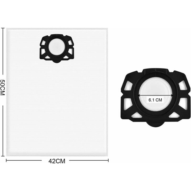 2x filtres et 6x sacs pour Karcher wd4 wd5 p 2.863-006.0 wd5p wd6 premuim wd6 p mv4 mv5 mv6 2.863-005.0 sac aspirateur sac accessoires thsinde - 4