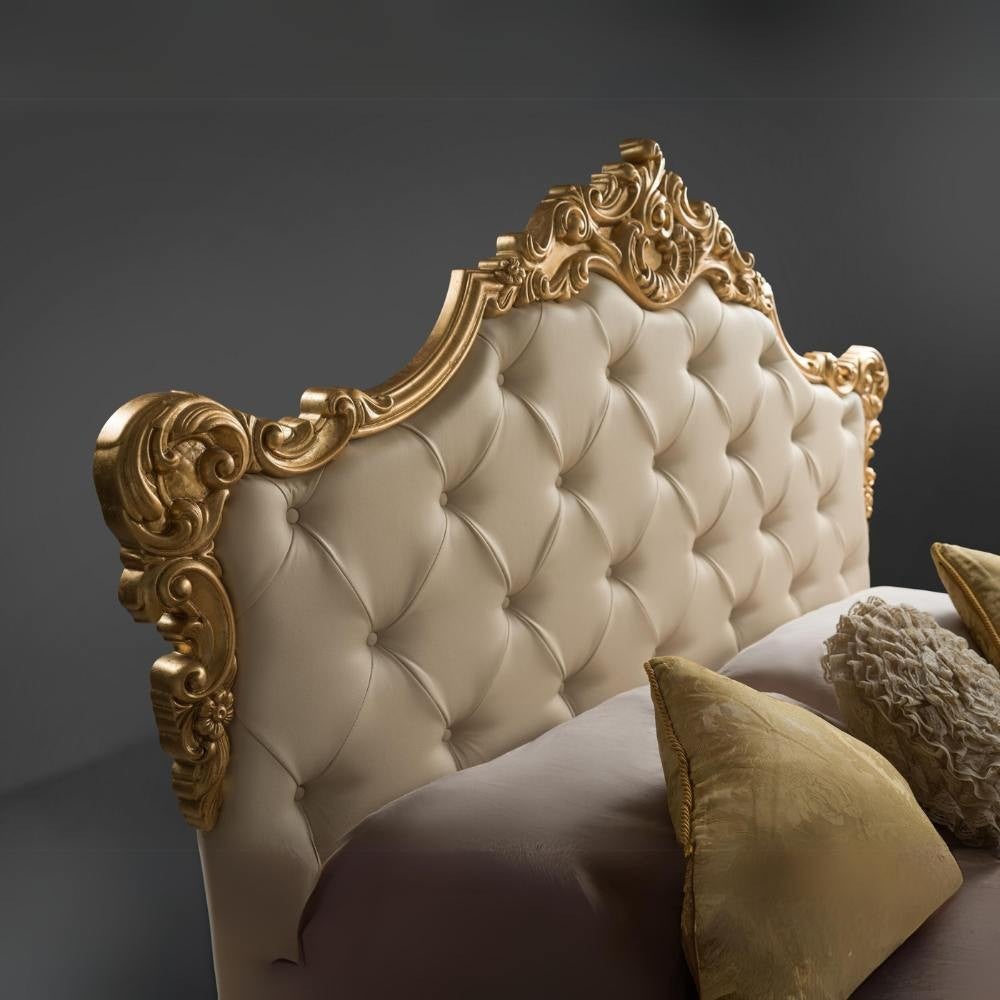 Letto matrimoniale con contenitore Savoia colore crema - 3