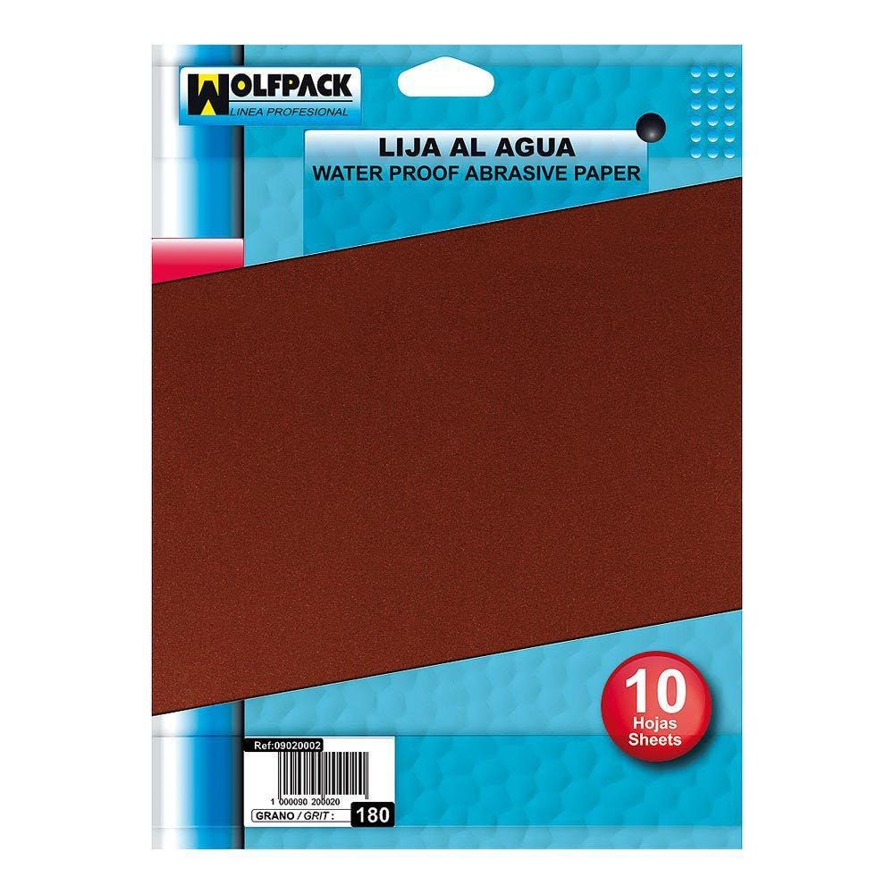 Papel De Lija Grano 180 Para Lijadora Eléctrica - 30 Hojas De 93x185 Mm, Velcro, 8 Agujeros, Para Madera Y Metal