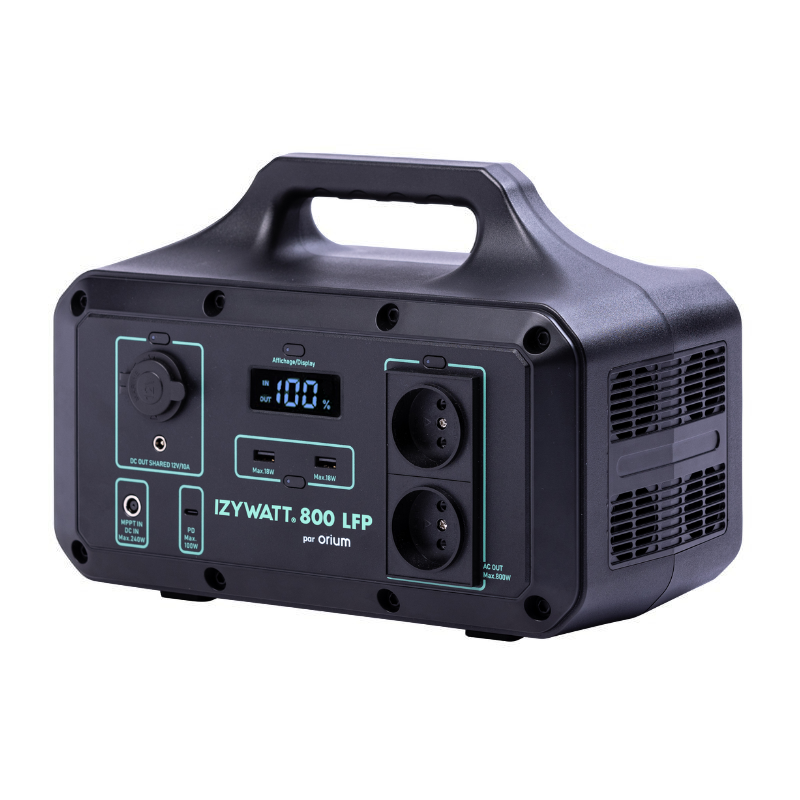 Station d'énergie portable IZYWATT 800 LFP, pour le camping et l'extérieur, batterie LFP - 2