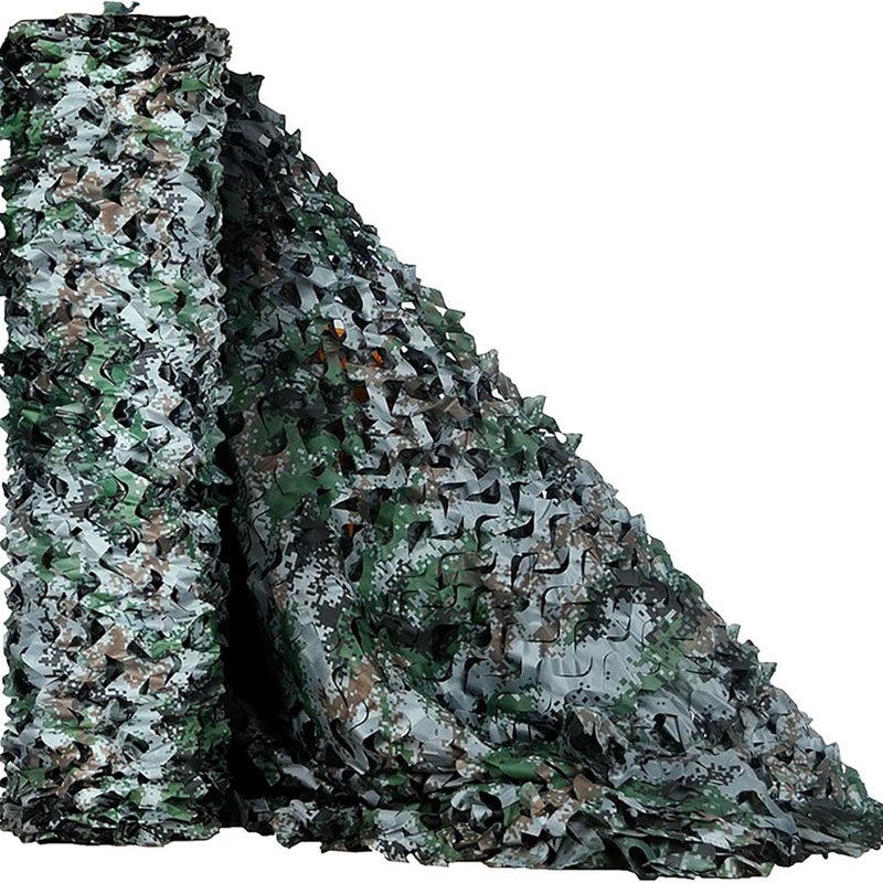 Siatka maskująca/zacieniająca - 3 x 5 - cyfrowa, zielona, przeciwlotnicza, do użytku na zewnątrz