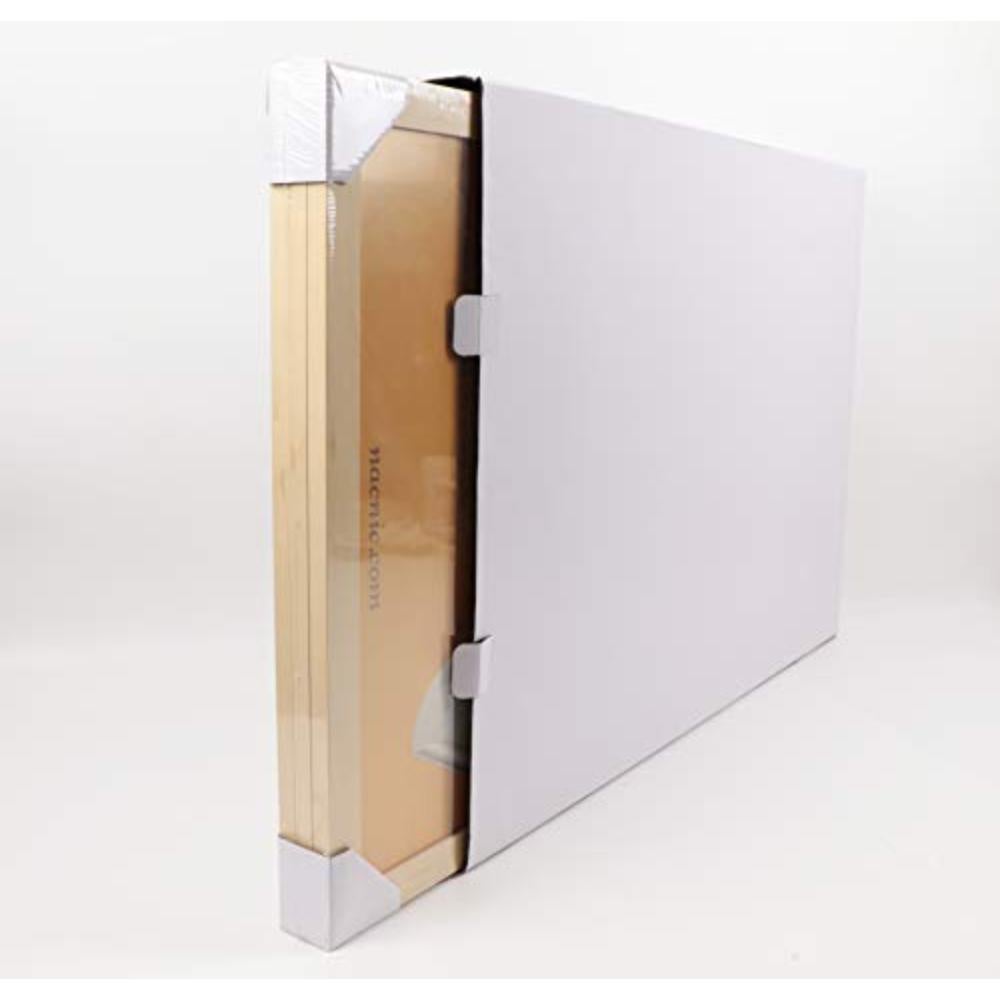 Nacnic Lot de 4 cadres clips transparents Supports transparents pour photos, dessins ou feuilles A4 21x29,7cm Avec plexiglas et ancres pour accrocher - 5