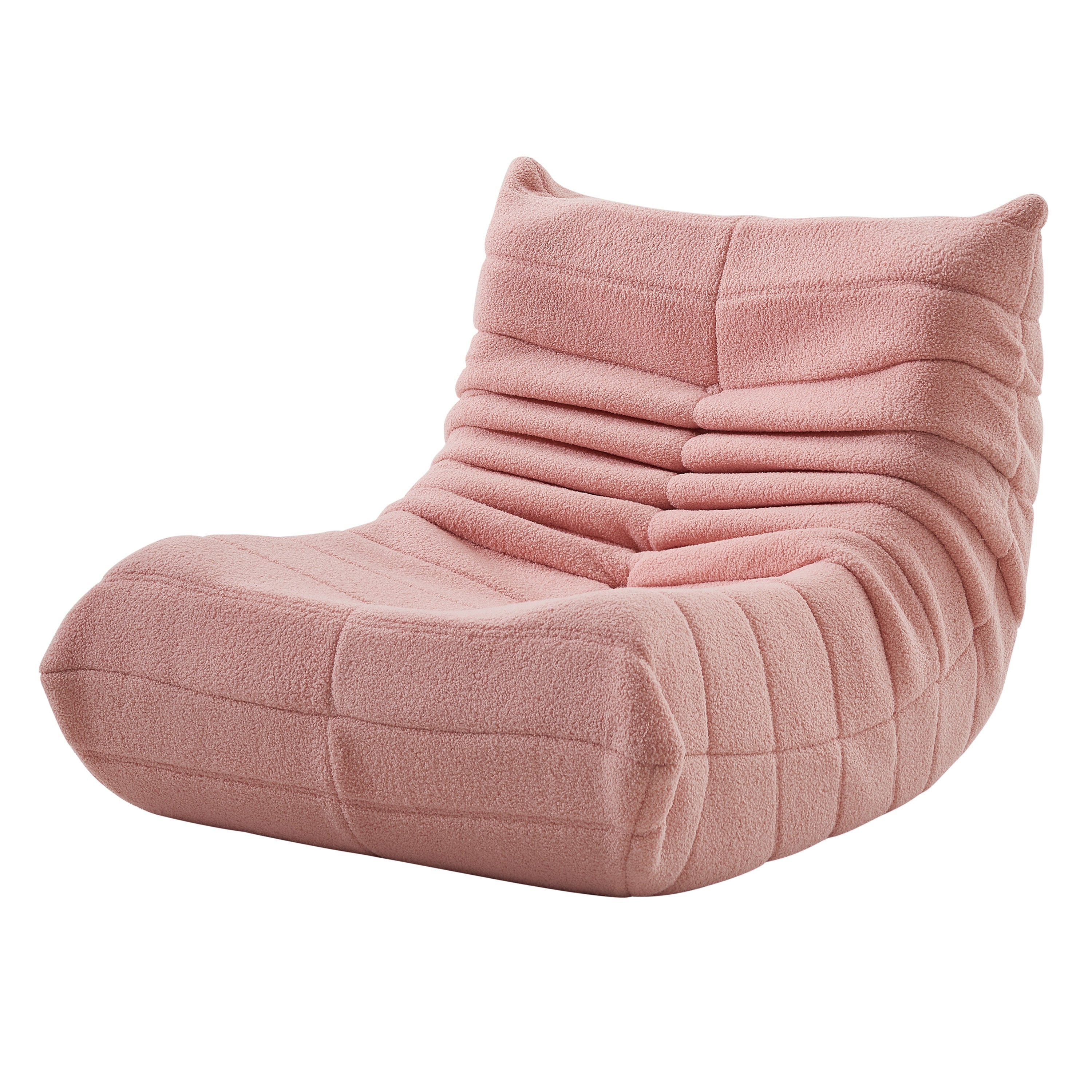 Fauteuil paresseux - Velours rose - Confort relaxant - canapé 1 place - Canapé - Chauffeuse - 86x105x75 cm - 8
