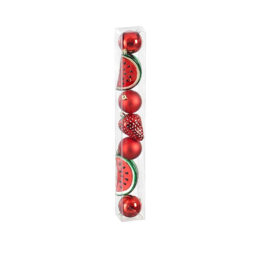 Bombki choinkowe Koopman Straberry &amp; Watermelon lekkie i niezniszczalne