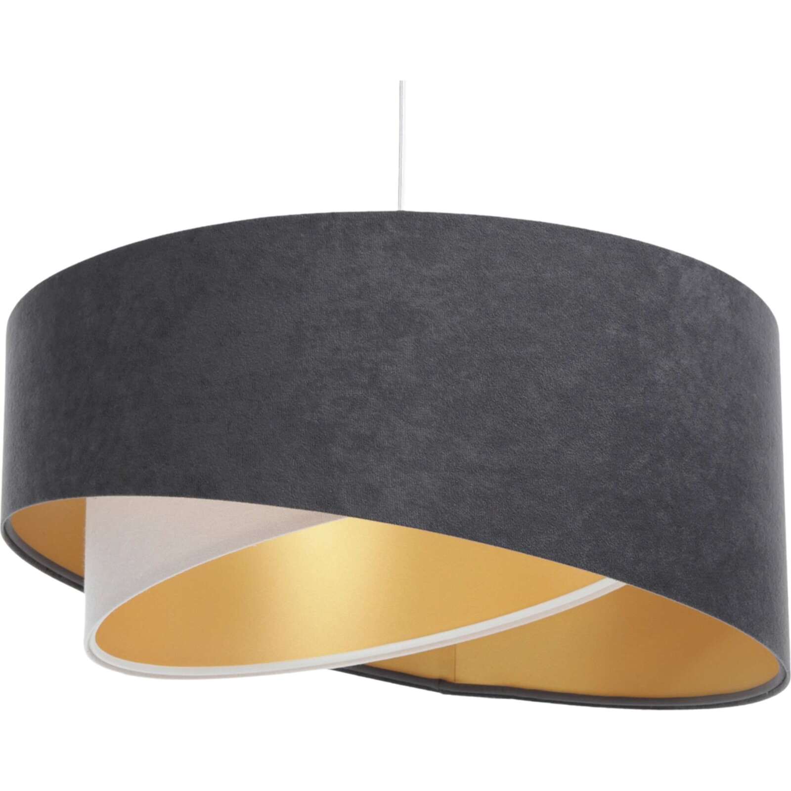 Suspension Galaxy Eco Velours 45 X 45 X 21 Cm Gris Fonc Blanc Dor Suspension galaxy eco velours 45 x 45 x 21 cm gris fonc blanc dor