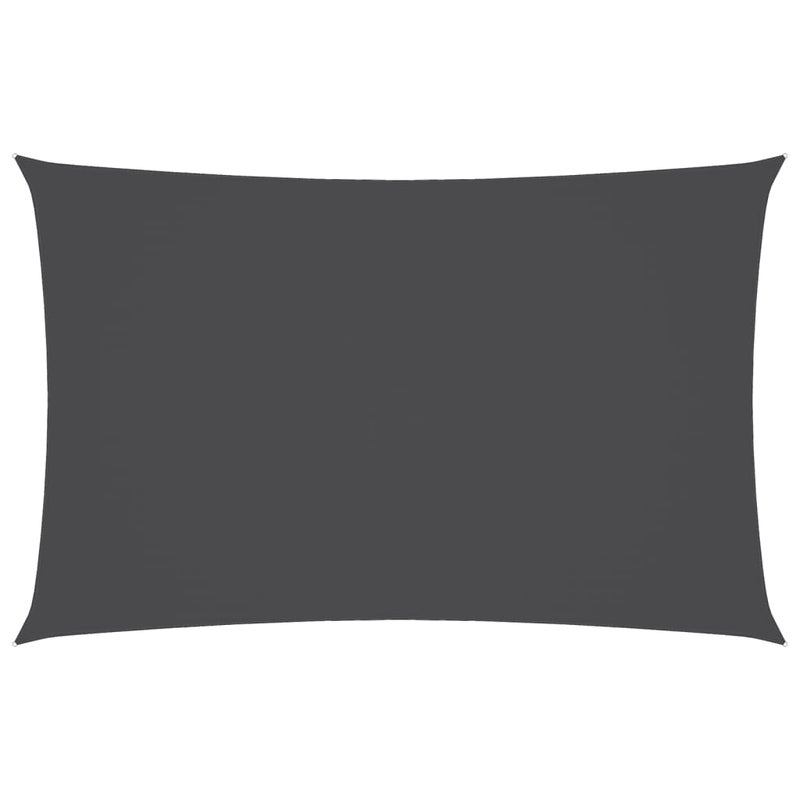 Żagiel przeciwsłoneczny prostokątny z tkaniny Oxford, 2,5 x 5 m, antracyt