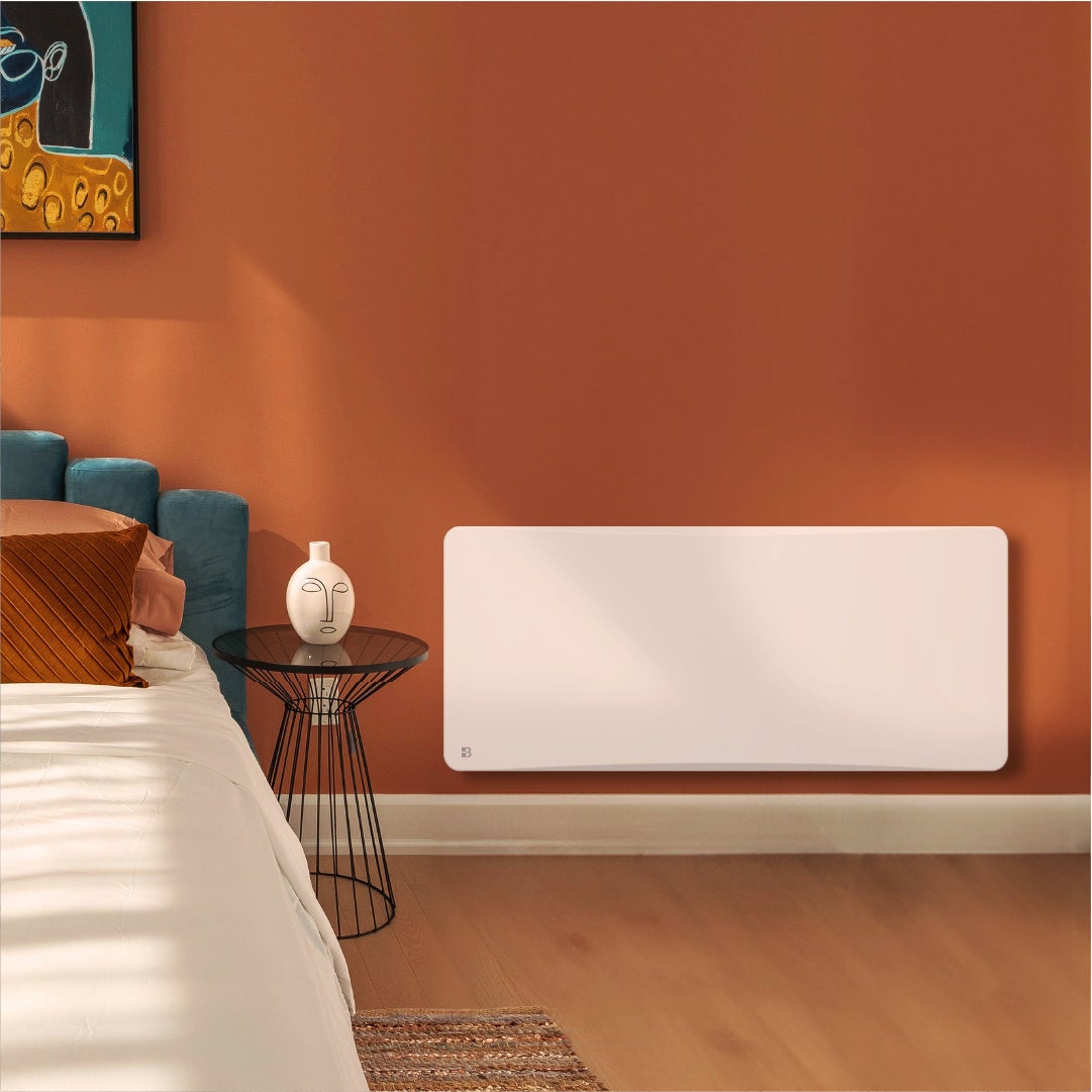 Radiateur électrique fixe à inertie sèche céramique avec thermostat interchangeable 2000W Bestherm OVEO horizontal blanc - 2