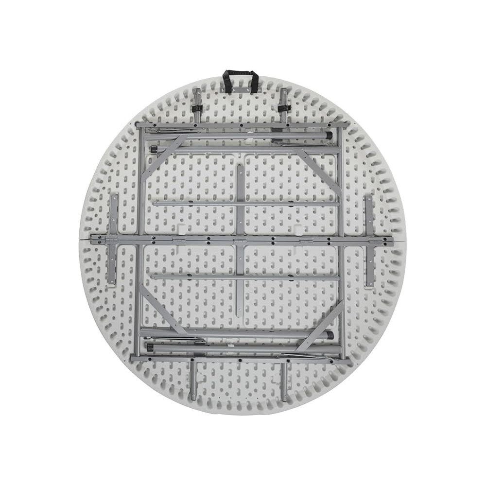 Marbueno Tavolo Pieghevole Resina Bianco D.122x74 cm Catering, Spiaggia e Campeggio - 4