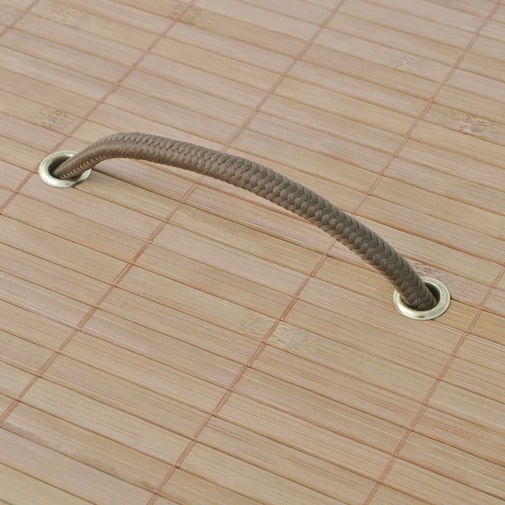 Cesto portabiancheria rotondo 35 x 60 cm bambù naturale 02_0006195 - 4